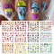 12 Designs Nail Stickers Set Mixed Floral Geometric Nail Art Water Transfer Decals Sliders Flower Leaves Manicures Decoration