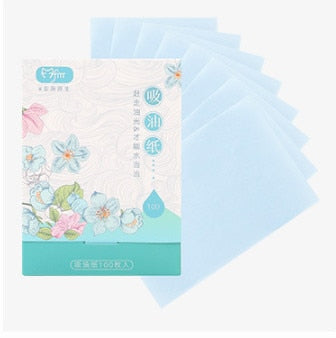 100Pcs/box Face Oil Blotting Paper Protable Matting Face Wipes Facial Cleanser Oil Control Oil-absorbing Face Cleaning Tools New