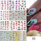 12 Designs Nail Stickers Set Mixed Floral Geometric Nail Art Water Transfer Decals Sliders Flower Leaves Manicures Decoration