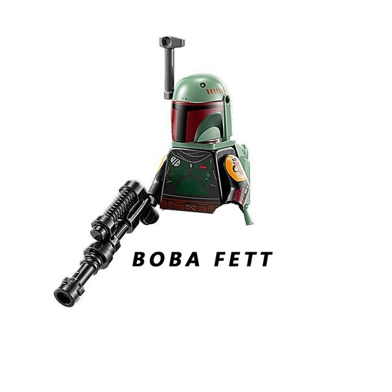 Mandalorian Building Blocks Jango Boba Fett Grogu Baby Yoda Pre Vizsla Bo-Katan Din Djarin Sabine Wren Brick Figure Toy