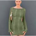 Tassel Cut Out Long Sleeve Dress Women Y2K Mini Backless Bodycon Female Dresses 2022 Summer Sexy Party Club Ladies Vestidos