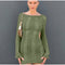 Tassel Cut Out Long Sleeve Dress Women Y2K Mini Backless Bodycon Female Dresses 2022 Summer Sexy Party Club Ladies Vestidos