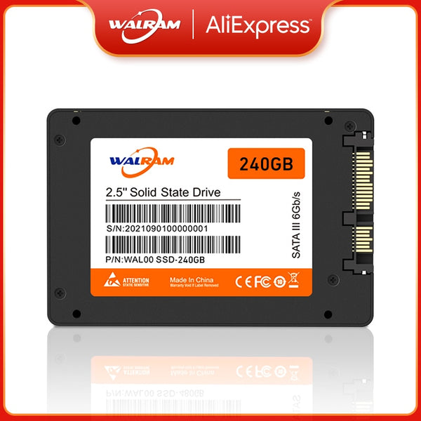 WALRAM Hard drive disk ssd 120 gb 240 gb 256GB 480GB ssd 1tb 2TB 512GB solid state drive disk for laptop desktop ssd 500gb 128GB