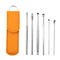 6Pcs/set Ear Wax Pickers Stainless Steel Earpick Wax Remover piercing kit  earwax Curette  Spoon Care Ear Clean Toolear cleaner