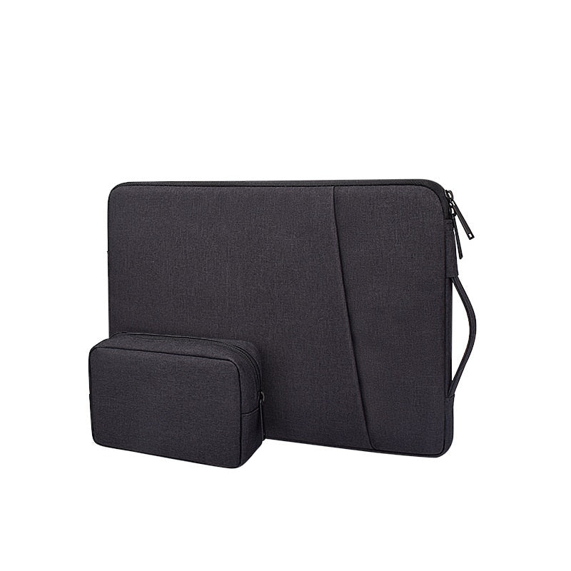 Side Carry Laptop Bag with Front Bag for iPad 13/14/15 inch Notebook Case for Macbook Computer Handbag Laptop Sleeve Briefcase
