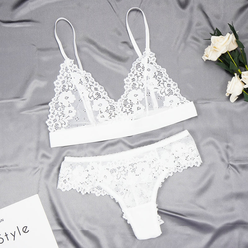 Full Lace Lingerie Set Sexy Women&