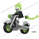LG1002 Disney Building Blocks Luminous With Motorcycle Plastic mini action toy Figures Children Toys birthday gifts