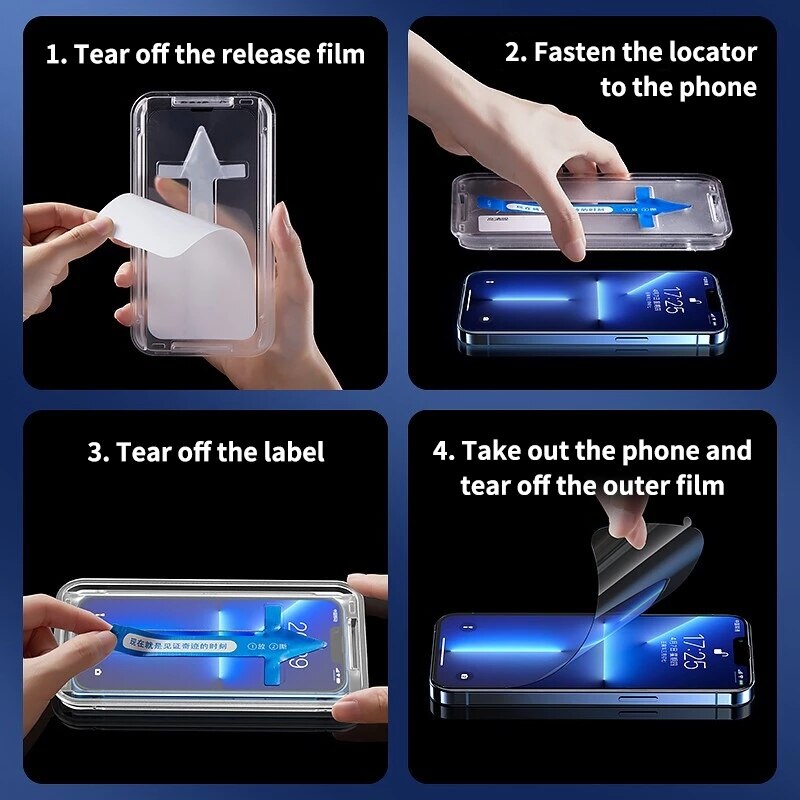 One-click Installation Privacy Screen Protectors for IPhone 13 12 11 14 Pro Max Mini X XS XR 7 8 Plus Full Cover Anti-Spy Glass