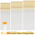 Leather Crafts Sewing Needle,Round Head Blunt Pint,Pointed Prism Sharp Tool for Embroidery Stitching Gold Tail Big Eye Needles