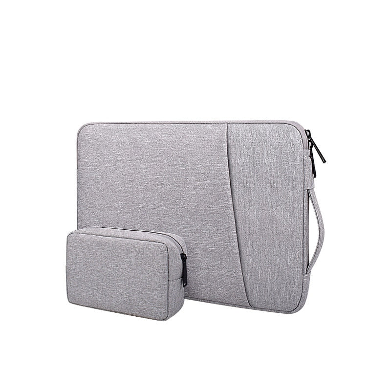 Side Carry Laptop Bag with Front Bag for iPad 13/14/15 inch Notebook Case for Macbook Computer Handbag Laptop Sleeve Briefcase