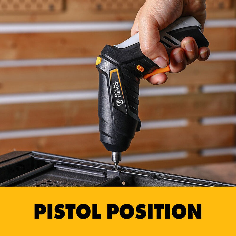 DEKO DKCS3.6O1/DCS3.6DU2 Electric Cordless Screwdriver  Keyless Chuck Charging Battery