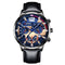 2022 Fashion Mens Watches Luxury Stainless Steel Quartz Wristwatch Calendar Luminous Clock Men Business Casual Leather Watch