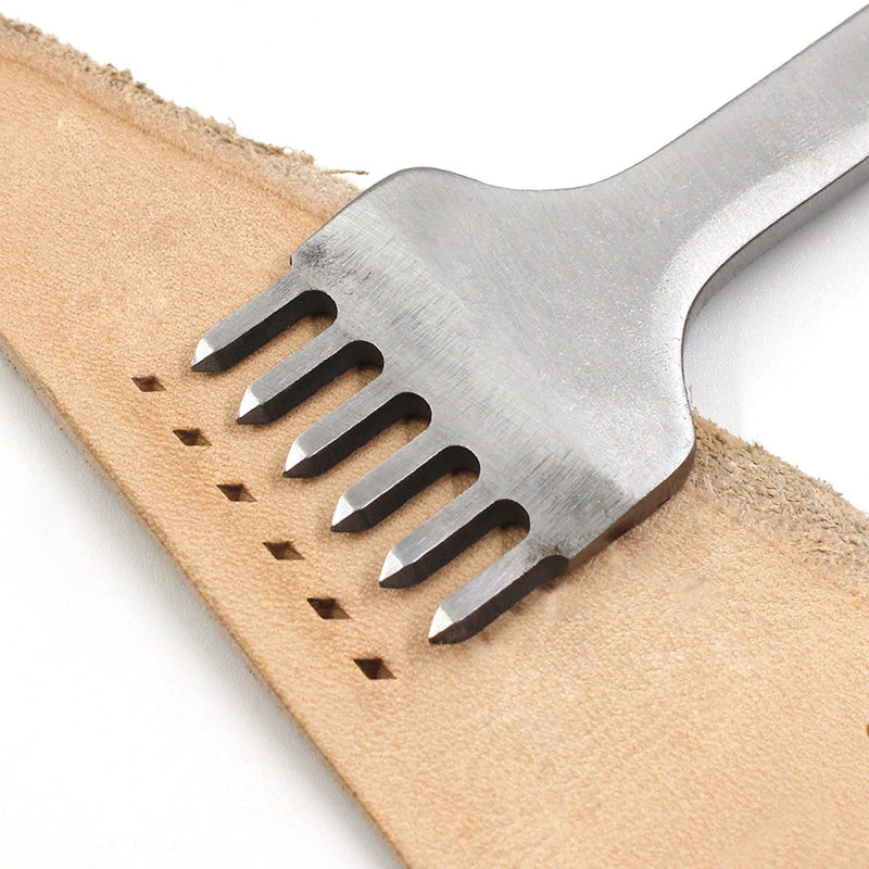 3/4/5/6mm Spacing Punch Tool For Leather Hole Punches Tool Lacing Stitching Sewing DIY Leather Craft Tools 1/2/4/6 Prong