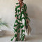 Summer Fashion Printed Loose Long Sleeves Shirts Straight Pants Two Piece Suits New Streetwear Women&#39;s Winter Elegant Commuting