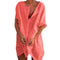 Hot 2021 Cotton Tunics for Beach Women Swimsuit Cover-ups Woman Swimwear Beach Cover up Beachwear Mini Dress Sai de Praia Drop