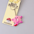Pokemon Anime Marowak Abra Gengar Ponyta Porygon Alloy Silicone Keychain Accessories Pendant Bag Key Ring Pendant Birthday Gifts