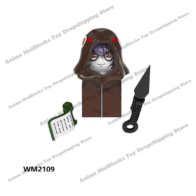 WM6105 WM6106 WM6107 WM6108 WM6109 Naruto blocks anime bricks Sasuke Kakashi mini action toy figures Assemble toys kids gifts