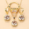 2022 Sell Well Wedding 925 Mark Jewelry Sets Black Zircon Dangle Earrings And Necklace Ring 3 Piece Set women Trendy Costume