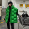 2022 Warm Waistcoat Sleeveless Women Green Loose White Duck Down Vest Fashion Stand Collar Sleeveless Jacket Woven Vest Female