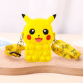 Unicorn Pop Antistress Toys Silicone Push Pop Bubble Bag Unicorn Crossbody Bag Reliver Autism Handbag Coin Pouch Purse for Kids