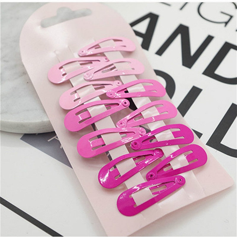 10pcs Snap Hair Clips for Girls Clip Pins BB Hairpins Color Metal Barrettes for Baby Children Women Girls Styling Accessories