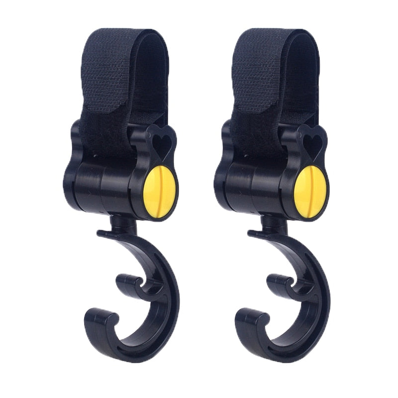 2pcs Baby Hanger Baby Bag Stroller Hooks Pram Rotate 360 Degree Baby Car Accessories Stroller Organizer Stroller Accessories