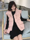 Women Thick Down Cotton Vest Winter Autumn Solid Puffer Waistcoat for Female Stand Collar Loose Sleeveless Vest Jacket Coat