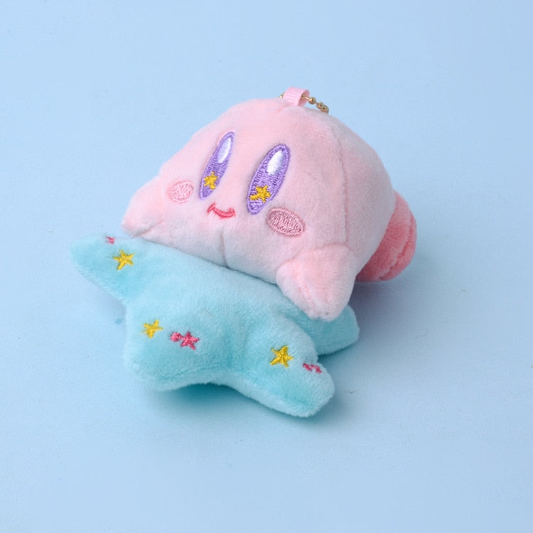 Kirby Keychain Kawaii 12Cm Cartoon Pink Star Keyring Soft Stuffed Plush Toys Cute Gifts Plushies For Girls Friends Childrens