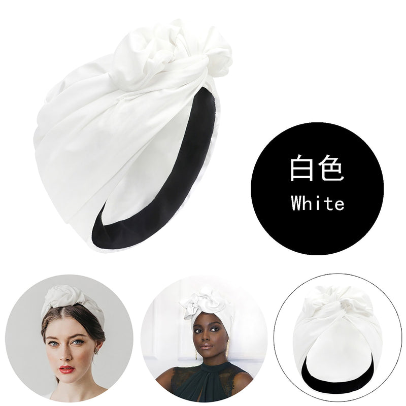 French Vintage Turban Hat Fashion Female Bandana Headband Women&
