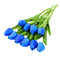 10PCS Tulip Artificial Flower Real Touch Artificial Bouquet Fake Flower for Wedding Decoration Flowers Home Garden Decor