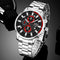 Fashion Mens Sports Watches Luxury Men Business Stainless Steel Quartz Wristwatch Man Casual Leather Watch relogio masculino