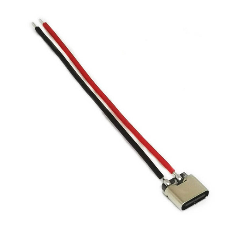 Type-C 2pin soldered female base with wire typec female 3A high current socket