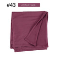 Muslim Women Stretchy Jersey Hijab Plain Cotton Jersey Hijabs  Islamic Soft Turban Head Wraps Headscarf 170X60cm