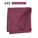 Muslim Women Stretchy Jersey Hijab Plain Cotton Jersey Hijabs  Islamic Soft Turban Head Wraps Headscarf 170X60cm