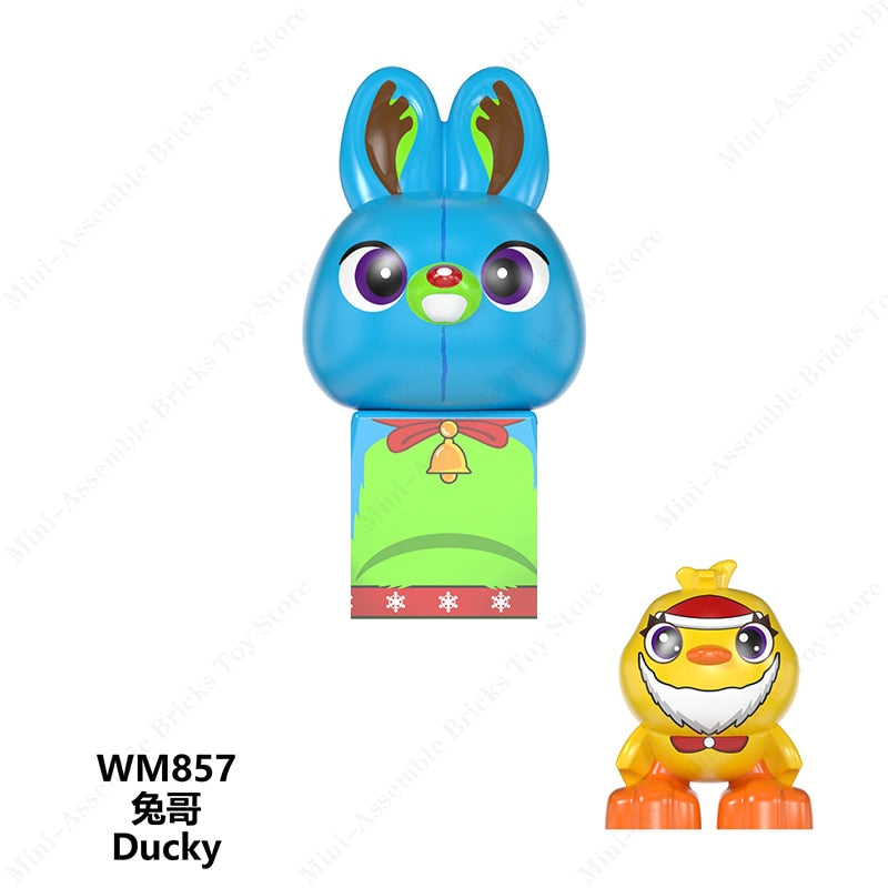 Disney Mini Action Toy Figures Building Blocks Cartoon dolls Toy Story Mickey Mouse Winnie The Pooh Frozen Stitch Donald Duck