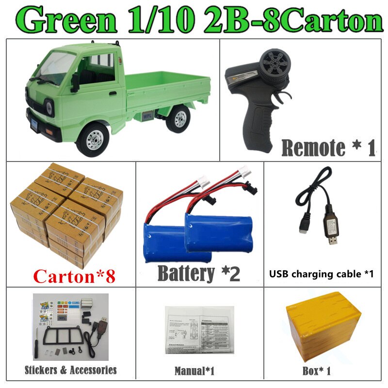 2022 Upgrade WPL D12 2WD RC Car,Toys ar 1000mAh Lithium Battery,High Performance 260 Motor,RC Drift Car For Boys Gifts