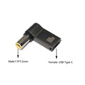 100W USB Type C to Dc Power Jack Connector USB C to Universal Laptop Power Adapter Plug Converter for Asus Dell Lenovo Notebook