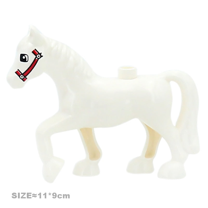 Big Size Building Blocks Cat Dog Pig Rabbit Model Accessories Compatible Bricks Farm Animals Set Assemble Education Toys For Kid