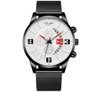 2022 Watches Mens Fashion Calendar Watch Men Business Stainless Steel Mesh Belt Quartz Wrist Watch Male Clock relogio masculino