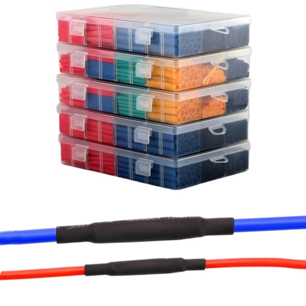 140/150 PCS Boxed 2:1 Times Shrink Electronic DIY Heat Shrink Tube Set Thermoresistant Tube Wire Connection Insulated Polyolefin