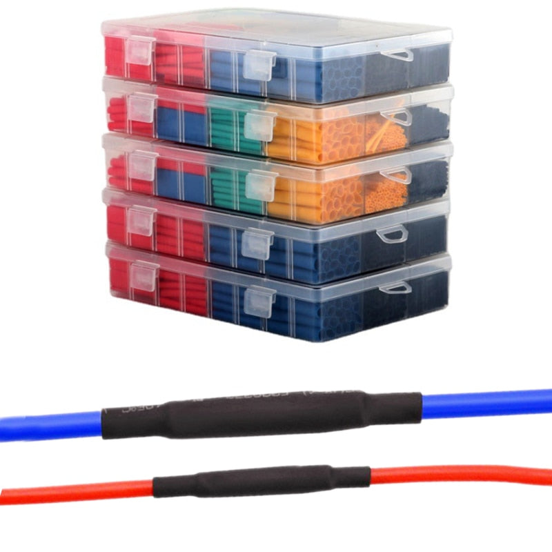 140/150 PCS Boxed 2:1 Times Shrink Electronic DIY Heat Shrink Tube Set Thermoresistant Tube Wire Connection Insulated Polyolefin