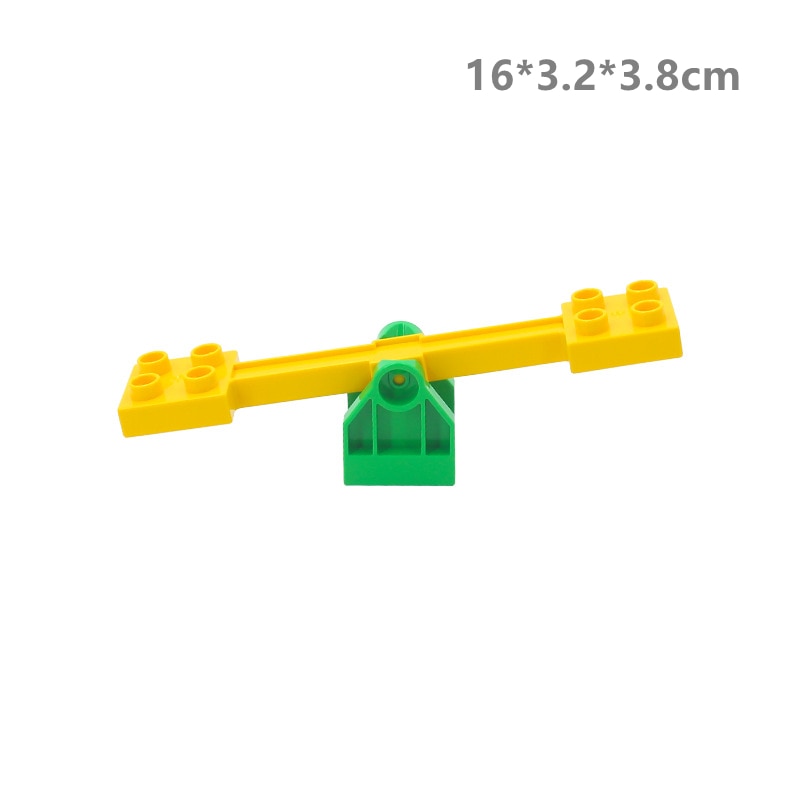 Big Building Blocks Compatible Slide Swing Seesaw Park Playground Series Large Bricks Children Educational Creative Toy Kid Gift