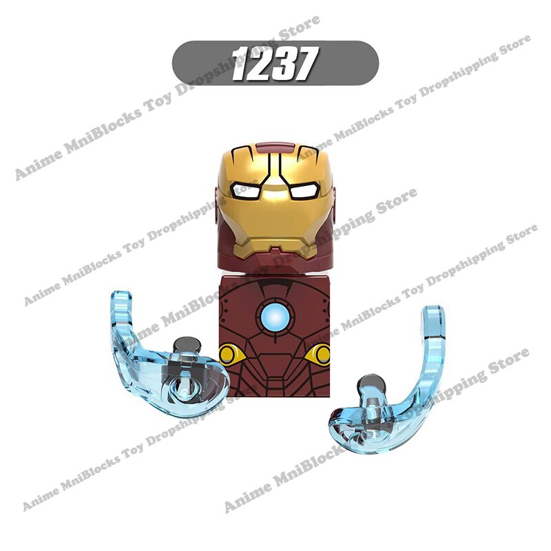 XP193 D009 WM718 Mark suit Disney anime movie figurine dolls mini plastic action toy figures Assemble blocks Christmas gifts