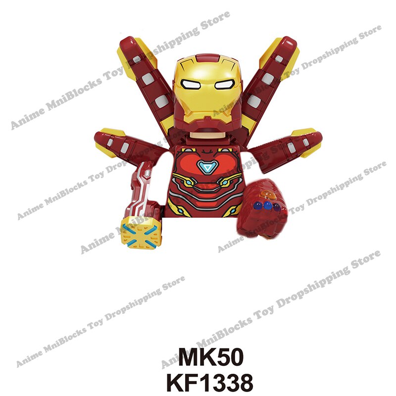 XP193 D009 WM718 Mark suit Disney anime movie figurine dolls mini plastic action toy figures Assemble blocks Christmas gifts