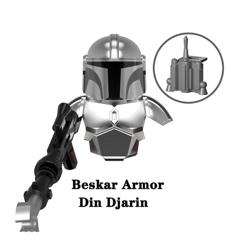 Mandalorian Building Blocks Jango Boba Fett Grogu Baby Yoda Pre Vizsla Bo-Katan Din Djarin Sabine Wren Brick Figure Toy