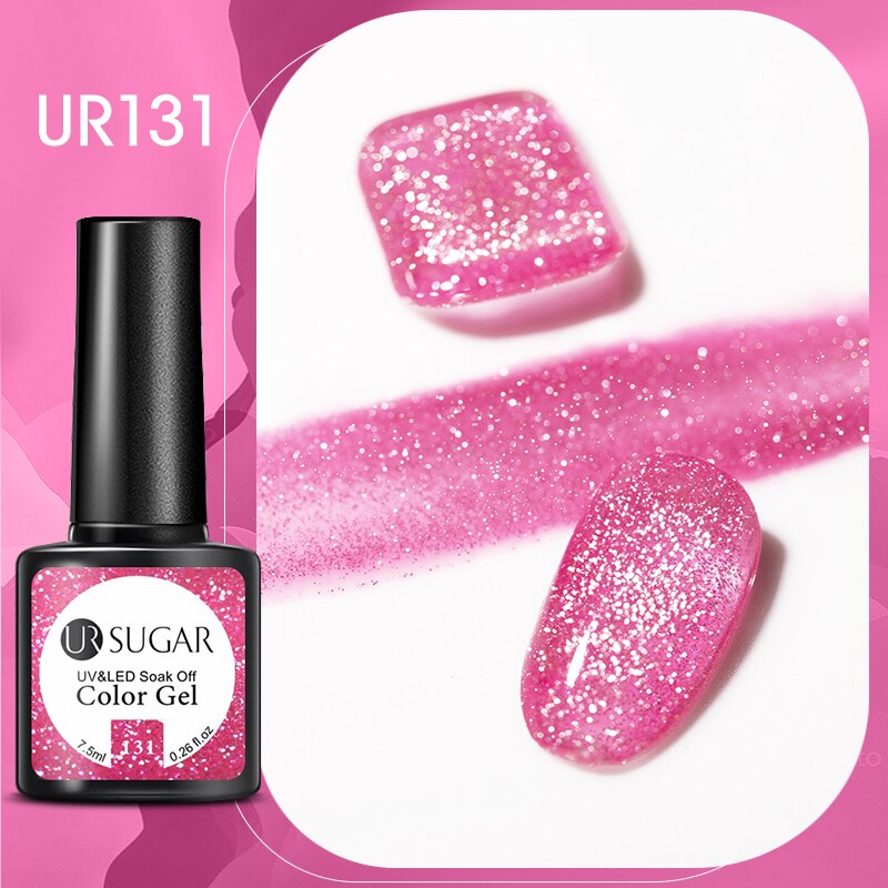 UR SUGAR Sparkling Gel Nail Polish Reflective Glitter Nail Gel Semi Permanent Nail Art Varnish For Manicures Need Base Top Coat