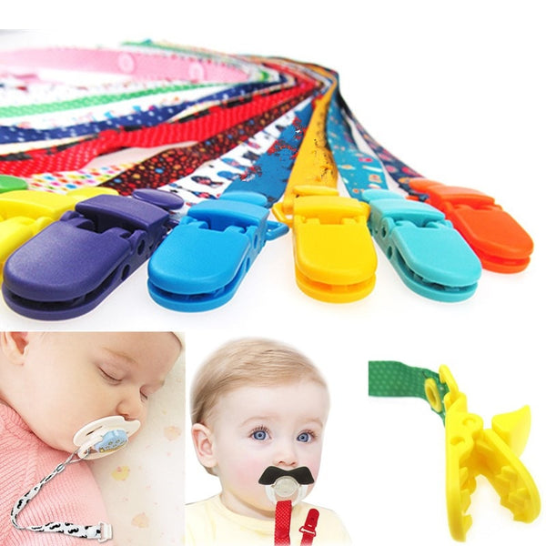 1pc Adjust Baby Pacifier Clip Chain Ribbon Dummy Holder Soother Pacifier Clips Strap Nipple Holder for Infant Feeding