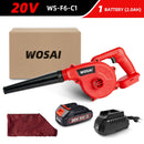 WOSAI 20V Garden Cordless Blower Vacuum Clean Air Blower for Dust Blowing Dust Computer Collector Hand Operat Power Tool