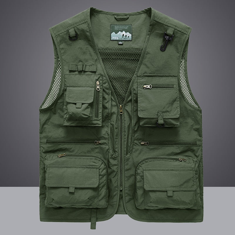 Summer Men Unloading Tactical Vest Coat Casual Men&