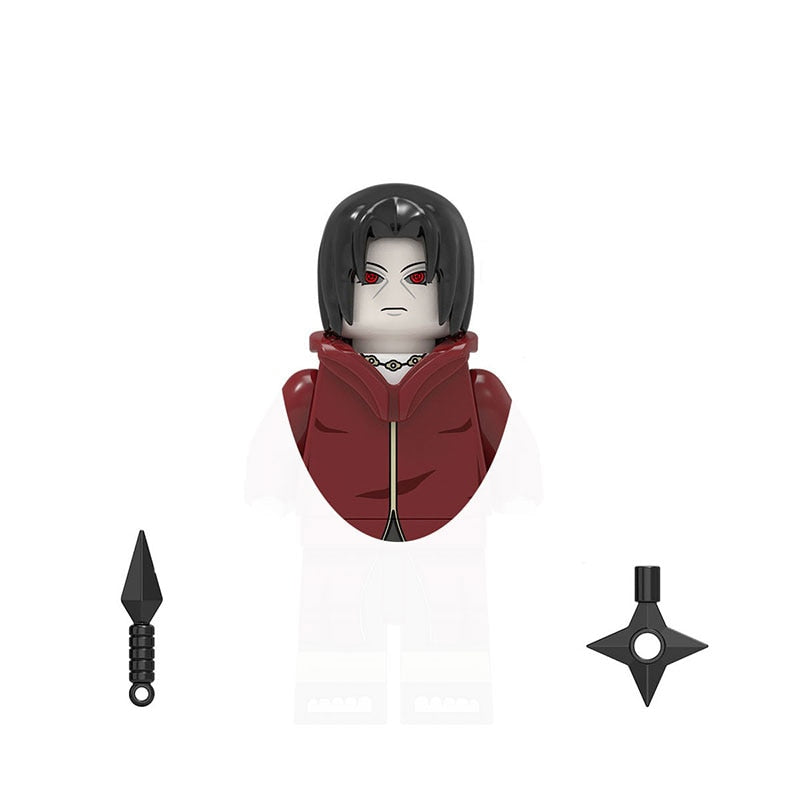 Naruto Sasuke Kakashi Akatsuki bricks Building Blocks Anime cartoon Mini Action Figures Heads Assembly Toys kids Christma Gifts